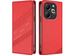 Custodia Per Infinix Smart 8 Plus, Custodia A Portafoglio In Finto Cuoio Con Slot Per Schede E Funzione Stand Rot