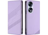 Custodia Per Honor 70, Custodia A Portafoglio In Finto Cuoio Con Slot Per Carte E Funzione Stand Violett