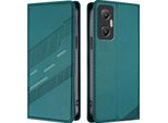 Custodia Per Infinix Hot 20 5G, Custodia A Portafoglio In Finto Cuoio Con Slot Per Carte E Funzione Stand GrüN