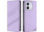 Custodia Per Honor 400 Lite, Custodia A Portafoglio In Finto Cuoio Con Slot Per Carte E Funzione Stand Violett