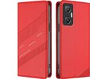 Custodia Per Infinix Hot 20 5G, Custodia A Portafoglio In Finto Cuoio Con Slot Per Schede E Funzione Stand Rot