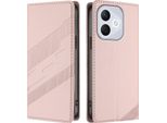 Custodia Per Honor 400 Lite, Custodia A Portafoglio In Finto Cuoio Con Slot Per Carte E Funzione Stand Rosa