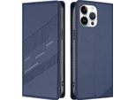 Custodia Per Iphone 13 Pro Max, Custodia A Portafoglio In Finto Cuoio Con Slot Per Carte E Funzione Stand Blau