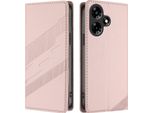 Custodia Per Infinix Hot 30 4G, Custodia A Portafoglio In Finto Cuoio Con Slot Per Schede E Funzione Stand Rosa