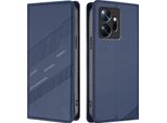 Custodia Per Infinix Zero 20, Custodia A Portafoglio In Finto Cuoio Con Slot Per Carte E Funzione Stand Blau