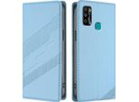 Custodia Per Infinix Hot 9 Play/Hot 10 Play/Hot 11 Play, Custodia A Portafoglio In Finto Cuoio Con Slot Per Carte E Funzione Stand Hellblau