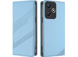 Custodia Per Infinix Hot 30 Play Nfc, Custodia A Portafoglio In Finto Cuoio Con Slot Per Carte E Funzione Stand Hellblau
