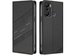 Custodia Per Infinix Hot 20 Play, Custodia A Portafoglio In Finto Cuoio Con Slot Per Carte E Funzione Stand Schwarz