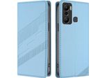 Custodia Per Infinix Hot 20 Play, Custodia A Portafoglio In Finto Cuoio Con Slot Per Carte E Funzione Stand Hellblau