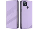 Custodia Per Infinix Hot 10I, Custodia A Portafoglio In Finto Cuoio Con Slot Per Carte E Funzione Stand Violett