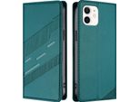 Custodia Per Iphone 12 / Iphone 12 Pro, Custodia A Portafoglio In Finto Cuoio Con Slot Per Carte E Funzione Stand GrüN