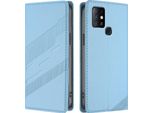Custodia Per Infinix Hot 10, Custodia A Portafoglio In Finto Cuoio Con Slot Per Carte E Funzione Stand Hellblau
