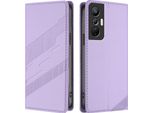 Custodia Per Infinix Hot 20S, Custodia A Portafoglio In Finto Cuoio Con Slot Per Carte E Funzione Stand Violett
