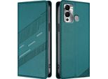 Custodia Per Infinix Hot 12 Play, Custodia A Portafoglio In Finto Cuoio Con Slot Per Carte E Funzione Stand GrüN