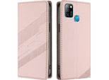Custodia Per Infinix Smart 5/Hot 10 Lite, Custodia A Portafoglio In Finto Cuoio Con Slot Per Carte E Funzione Stand Rosa