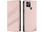 Custodia Per Infinix Smart 6/Smart 6 Plus/Smart 6 Hd, Custodia A Portafoglio In Finto Cuoio Con Slot Per Carte E Funzione Stand Rosa