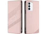 Custodia Per Infinix Zero 5G 2023, Custodia A Portafoglio In Finto Cuoio Con Slot Per Schede E Funzione Stand Rosa
