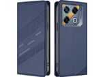 Custodia Per Infinix Gt 20 Pro, Custodia A Portafoglio In Finto Cuoio Con Slot Per Carte E Funzione Stand Blau