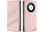 Custodia Per Honor X9B / Magic 6 Lite, Custodia A Portafoglio In Finto Cuoio Con Slot Per Carte E Funzione Stand Rosa