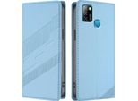 Custodia Per Infinix Smart 5/Hot 10 Lite, Custodia A Portafoglio In Finto Cuoio Con Slot Per Carte E Funzione Stand Hellblau