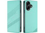 Custodia Per Infinix Hot 30I, Custodia A Portafoglio In Finto Cuoio Con Slot Per Carte Di Credito E Funzione Stand TüRkis