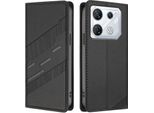 Custodia Per Infinix Gt 10 Pro, Custodia A Portafoglio In Finto Cuoio Con Slot Per Carte E Funzione Stand Schwarz
