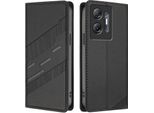 Custodia Per Infinix Hot 30 5G, Custodia A Portafoglio In Finto Cuoio Con Slot Per Schede E Funzione Stand Schwarz