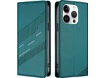 Custodia Per Iphone 14 Pro, Custodia A Portafoglio In Finto Cuoio Con Slot Per Carte E Funzione Stand GrüN