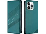 Custodia Per Iphone 13 Pro, Custodia A Portafoglio In Finto Cuoio Con Slot Per Carte E Funzione Stand GrüN
