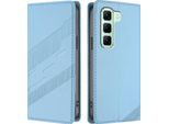 Custodia Per Infinix Hot 50 5G, Custodia A Portafoglio In Finto Cuoio Con Slot Per Schede E Funzione Stand Hellblau