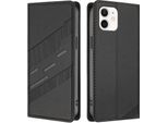 Custodia Per Iphone 12 / Iphone 12 Pro, Custodia A Portafoglio In Finto Cuoio Con Slot Per Carte E Funzione Stand Schwarz