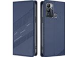 Custodia Per Infinix Hot 12I/Infinix Hot 20I, Custodia A Portafoglio In Finto Cuoio Con Slot Per Carte E Funzione Stand Blau
