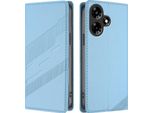 Custodia Per Infinix Hot 30 4G, Custodia A Portafoglio In Finto Cuoio Con Slot Per Schede E Funzione Stand Hellblau