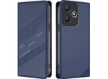 Custodia Per Infinix Hot 30 Play Nfc, Custodia A Portafoglio In Finto Cuoio Con Slot Per Carte E Funzione Stand Blau