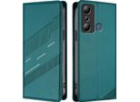 Custodia Per Infinix Hot 20I, Custodia A Portafoglio In Finto Cuoio Con Slot Per Carte E Funzione Stand GrüN