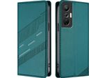Custodia Per Infinix Hot 20S, Custodia A Portafoglio In Finto Cuoio Con Slot Per Carte E Funzione Stand GrüN
