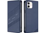 Custodia Per Iphone 11, Custodia A Portafoglio In Finto Cuoio Con Slot Per Carte E Funzione Stand Blau