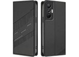 Custodia Per Infinix Hot 20S, Custodia A Portafoglio In Finto Cuoio Con Slot Per Schede E Funzione Stand Schwarz