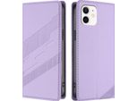Custodia Per Iphone 12 / Iphone 12 Pro, Custodia A Portafoglio In Finto Cuoio Con Slot Per Carte E Funzione Stand Violett