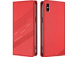 Custodia Per Iphone Xs Max, Custodia A Portafoglio In Finto Cuoio Con Slot Per Schede E Funzione Stand Rot