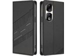 Custodia Per Honor 90 Pro, Custodia A Portafoglio In Finto Cuoio Con Slot Per Carte E Funzione Stand Schwarz