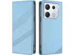 Custodia Per Infinix Gt 10 Pro, Custodia A Portafoglio In Finto Cuoio Con Slot Per Carte E Funzione Stand Hellblau