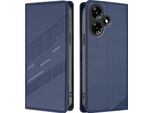 Custodia Per Infinix Hot 30I, Custodia A Portafoglio In Finto Cuoio Con Slot Per Carte E Funzione Stand Blau