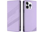 Custodia Per Iphone 16 Pro Max, Custodia A Portafoglio In Finto Cuoio Con Slot Per Carte E Funzione Stand Violett