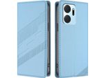 Custodia Per Honor X7A, Custodia A Portafoglio In Finto Cuoio Con Slot Per Carte E Funzione Stand Hellblau