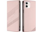 Custodia Per Iphone 11, Custodia A Portafoglio In Finto Cuoio Con Slot Per Schede E Funzione Stand Rosa