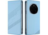Custodia Per Honor Magic7, Custodia A Portafoglio In Finto Cuoio Con Slot Per Carte E Funzione Stand Hellblau