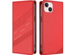 Custodia Per Iphone 14 Plus, Custodia A Portafoglio In Finto Cuoio Con Slot Per Schede E Funzione Stand Rot