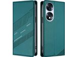 Custodia Per Honor 70, Custodia A Portafoglio In Finto Cuoio Con Slot Per Carte E Funzione Stand GrüN