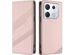 Custodia Per Infinix Gt 10 Pro, Custodia A Portafoglio In Finto Cuoio Con Slot Per Carte E Funzione Stand Rosa